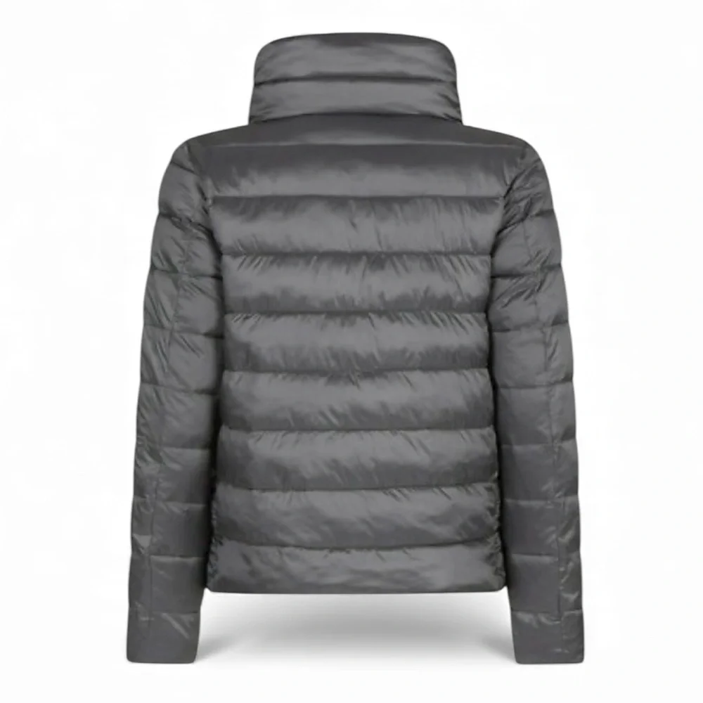 SAVE THE DUCK Stand Up Collar Grey Puffer Jacket - Picture 2 of 9